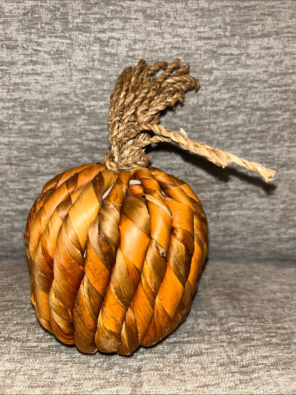 Braided Fiber Pumpkin Accent